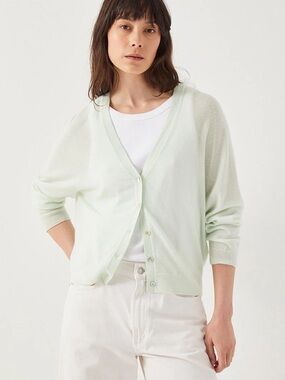 Halogen • NWOT Women's Light Green Cardigan Sweater PTP 21”-25”